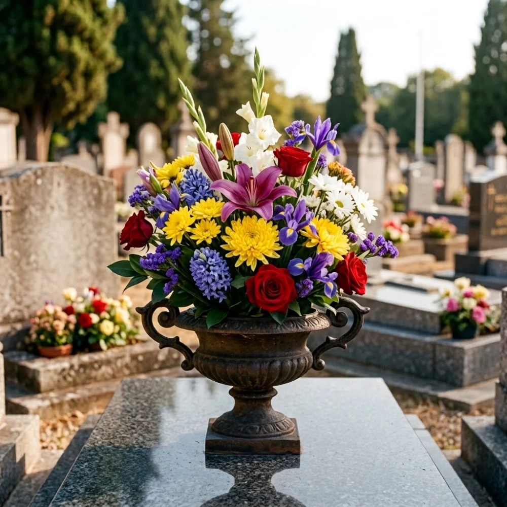 symbolique fleurs deuil